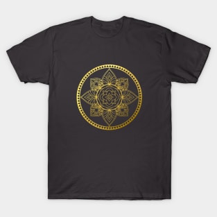 Gold lotus mandala T-Shirt